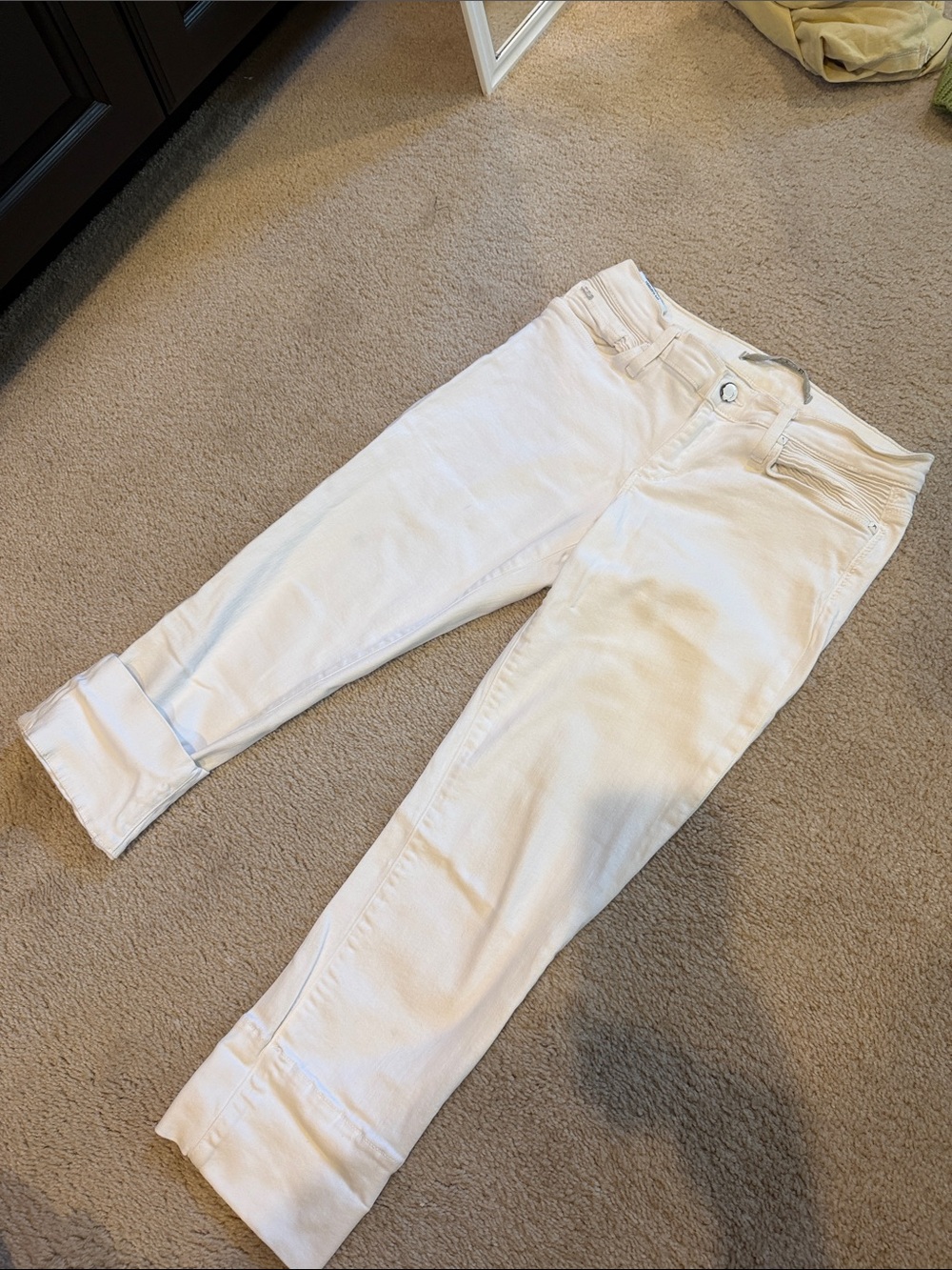 Joe's Jeans White Cropped Slim Ankle Jeans